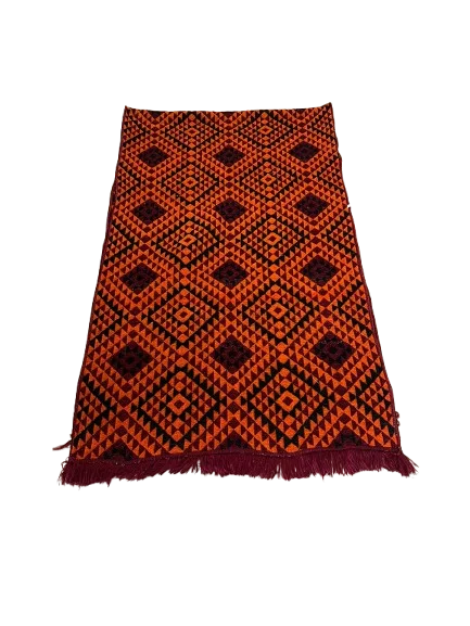 بساط شانيل تراثي سدو أحمر وجهين 3×1م