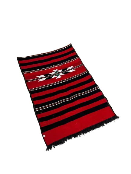 بساط شانيل تراثي سدو أحمر وجهين 3×1م