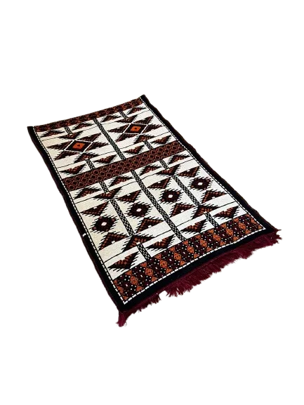 بساط شانيل تراثي سدو أحمر وجهين 3×1م