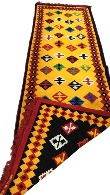 بساط شانيل تراثي سدو أحمر وجهين 3×1م