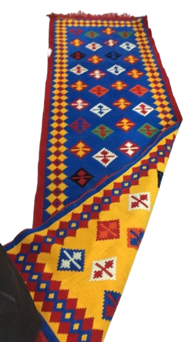 بساط شانيل تراثي سدو أحمر وجهين 3×1م