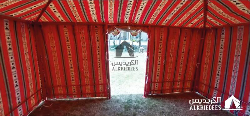 خيمه عربيه اسود 2 طبقات 4×4 هيكل حديد