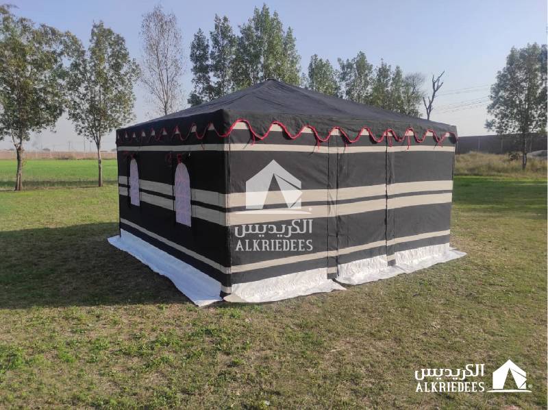 خيمه عربيه اسود 2 طبقات 6×4 هيكل حديد