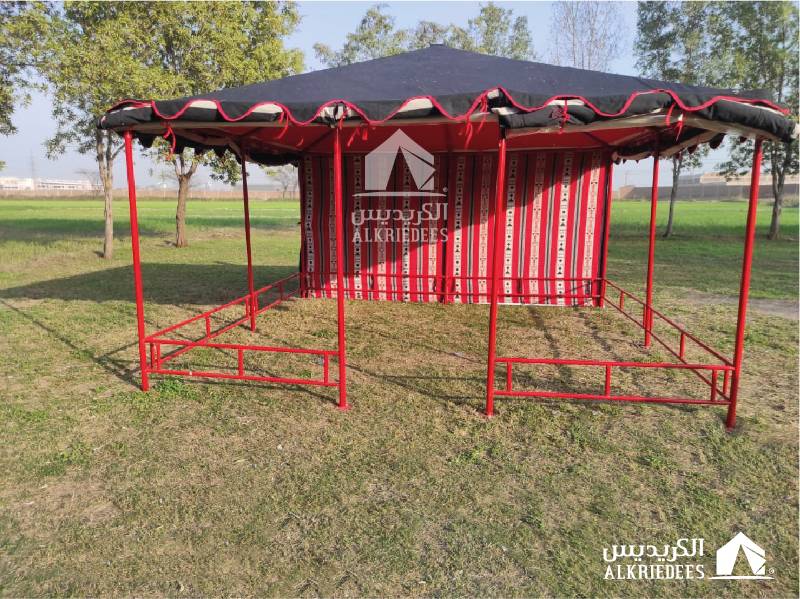 خيمه عربيه اسود 2 طبقات 6×4 هيكل حديد