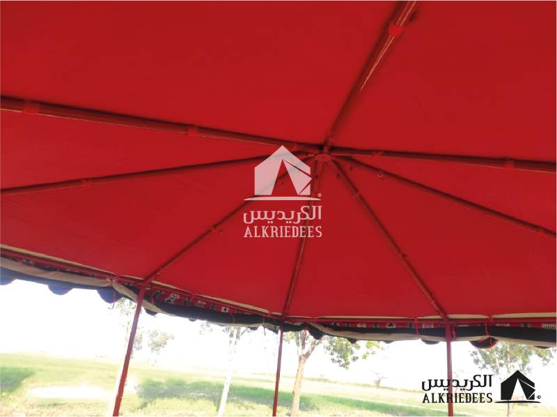 خيمه عربيه ابيض 3 طبقات 4×4 هيكل حديد