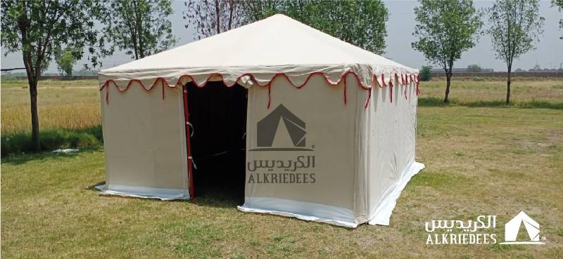 خيمه عربيه ابيض 3 طبقات 6×4 هيكل حديد