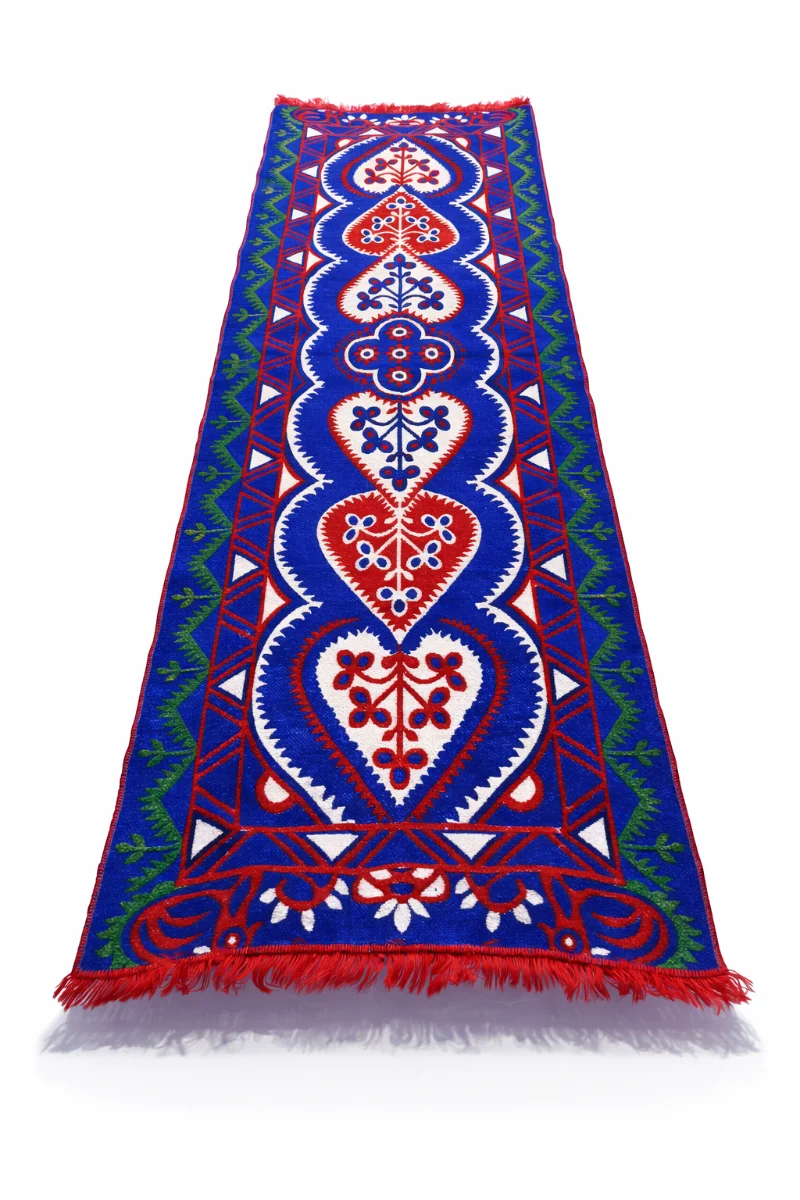 بساط وردة احمر وجهين 3×1م