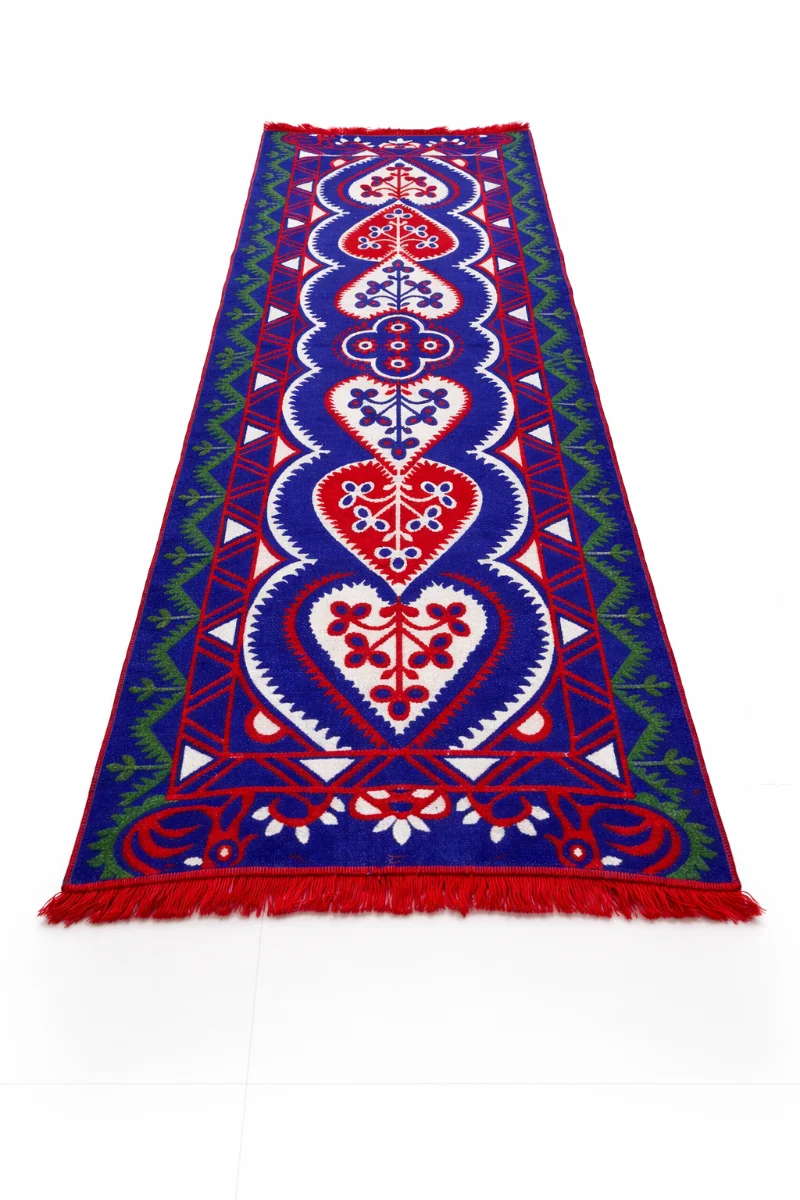 بساط وردة احمر وجهين 3×1م