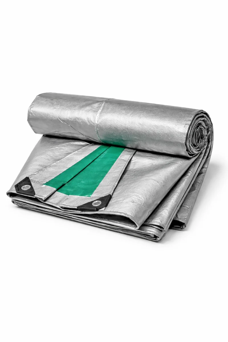 شراعPE اخضر/رصاصي 4×3 يارد